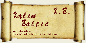 Kalin Boltić vizit kartica